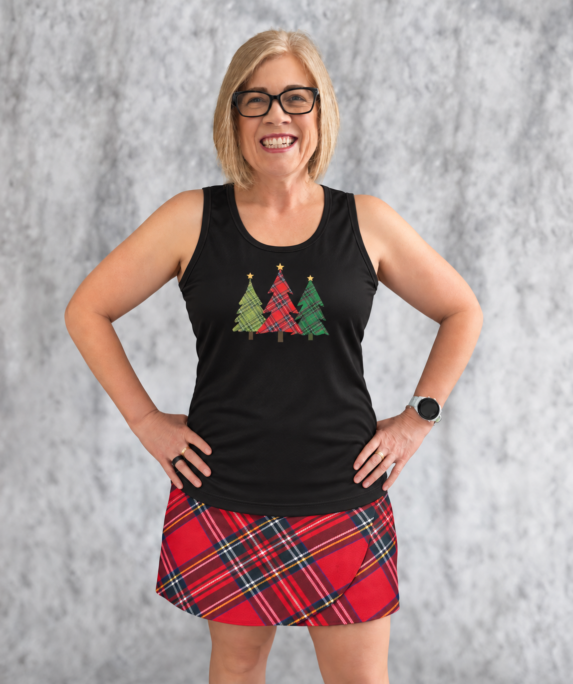 Good Day Tank - Plaid Trees - Forhåndsbestilling: Sendes desember 2026
