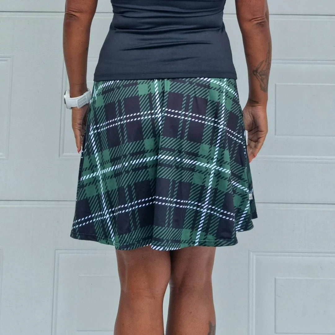 She Did løpeskjørt grønn Tartan