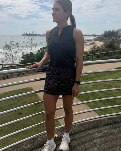 Gym Girl Skirt - Whirly Girl Shades of Black