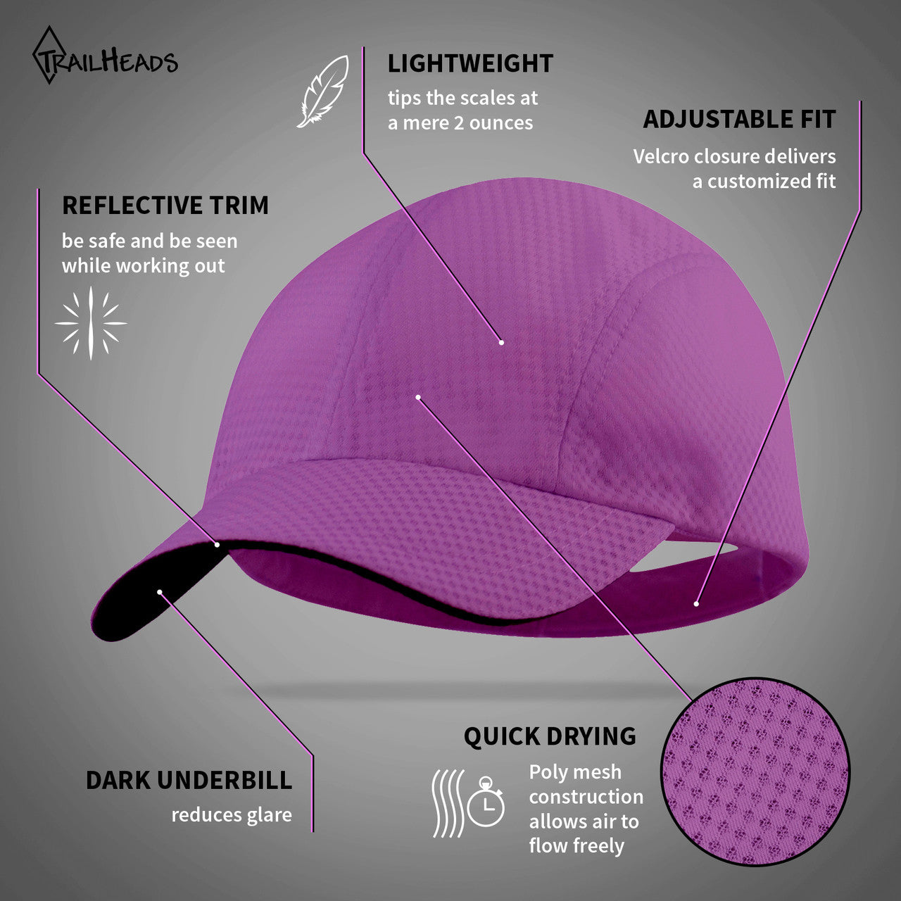 Race Day Cap dame - lilla