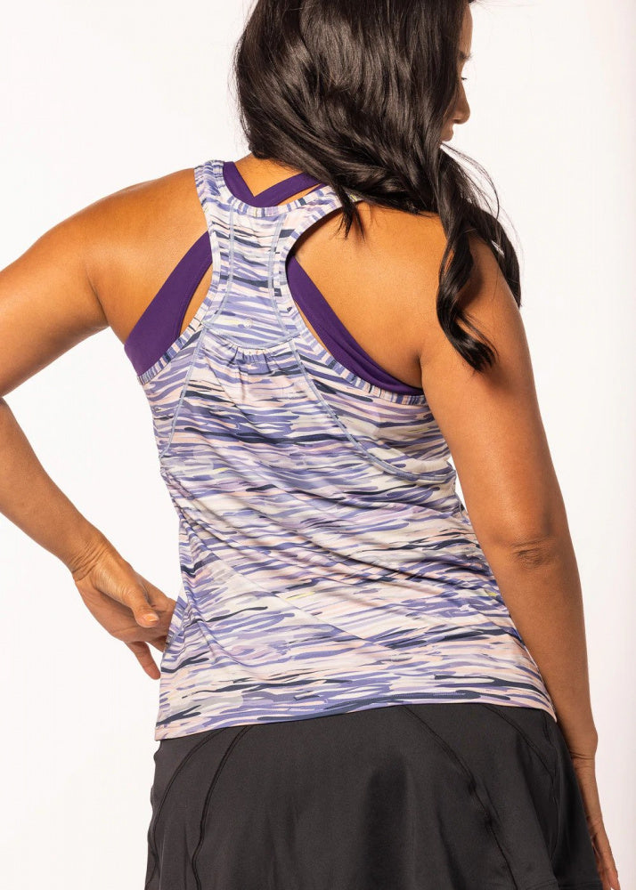 Eclipse Tank Denim Romance Print