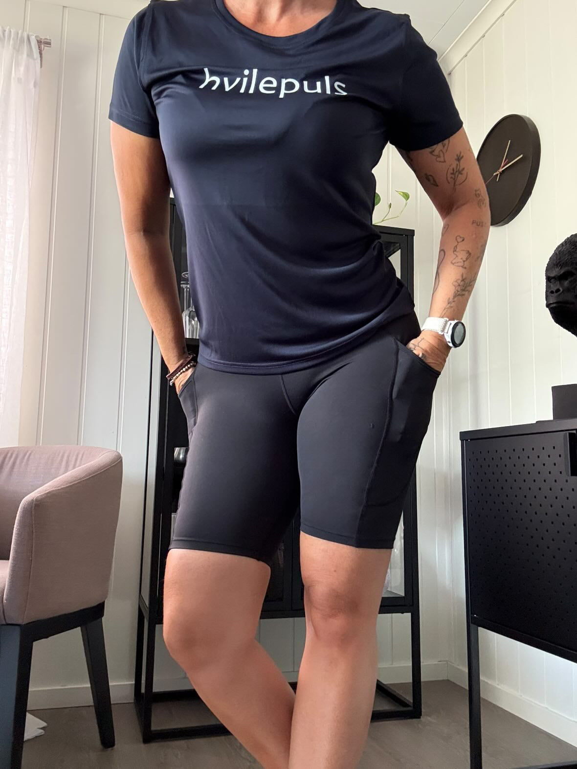 T-skjorte Hvilepuls Navy - dame