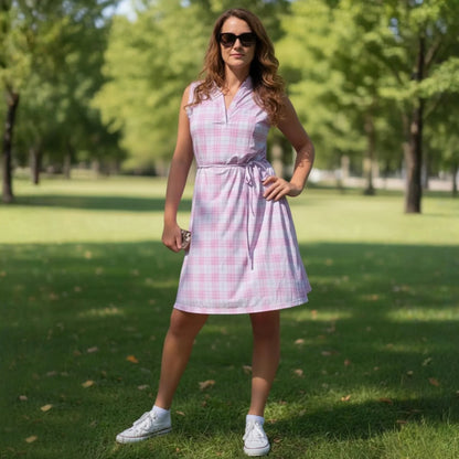 She Did golf skirt beige Tartan