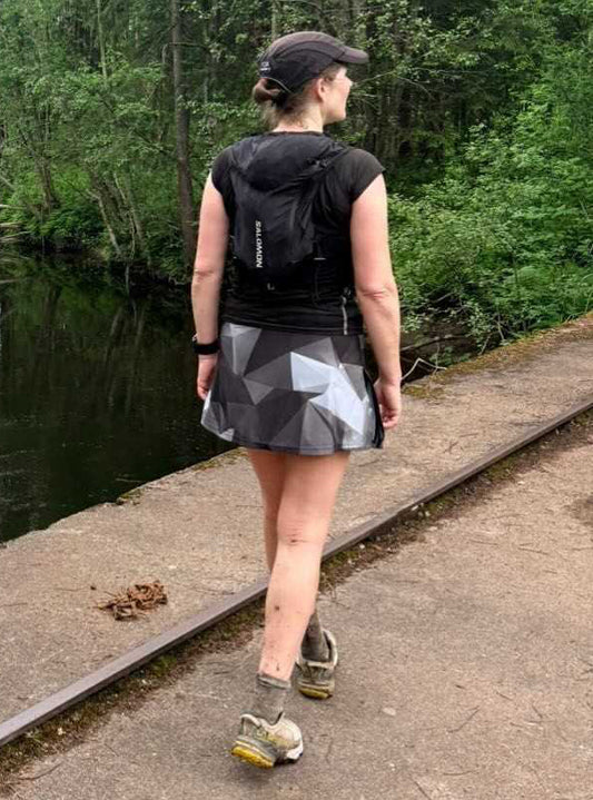 Gym Girl Skirt - Black Origami