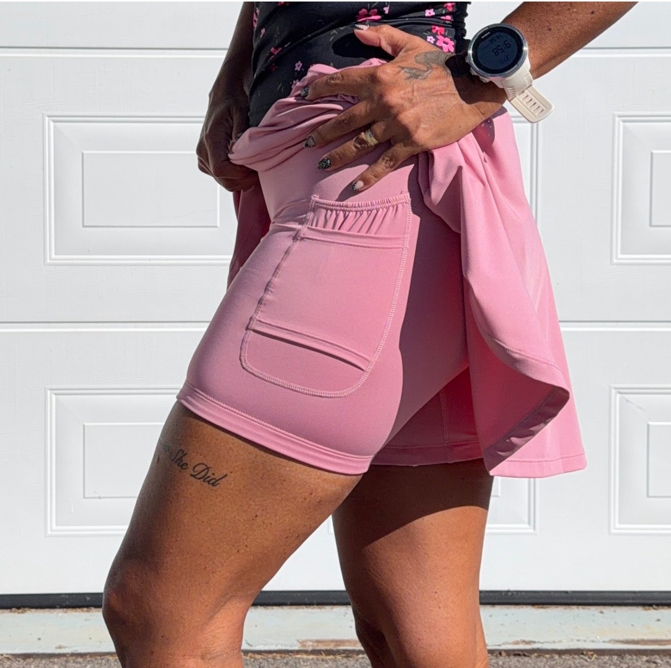She Did running skirt Latte