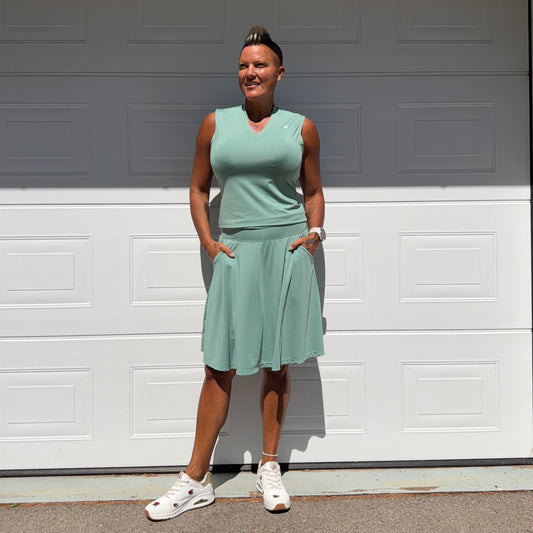 She Did V-tanktopp - Mint - Forhåndsbestilling: Sendes juni/juli 2026