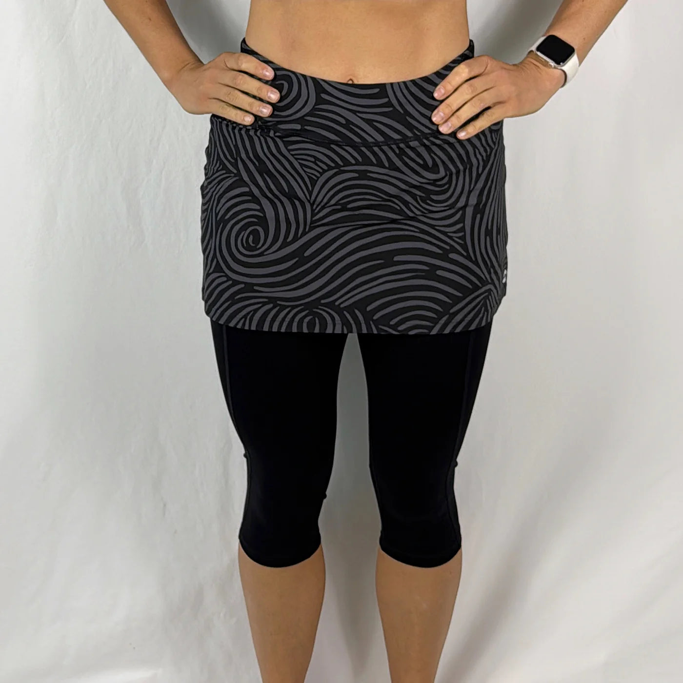 Lotta Breeze Capri Skirt - Whirly Girl Shades of Black