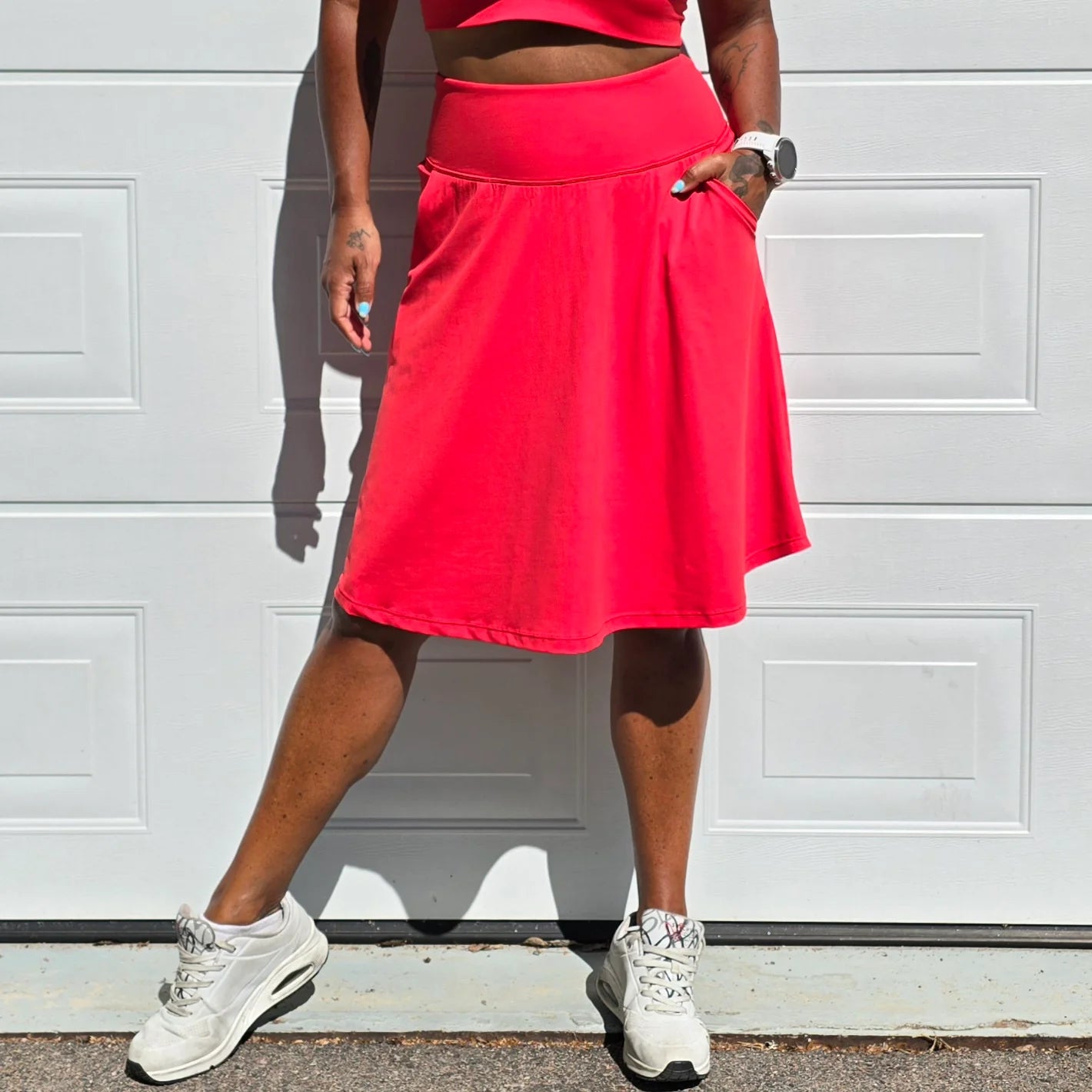 She Did golf skirt red