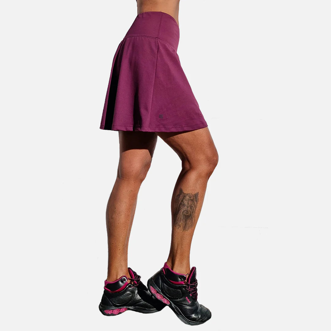 She Did Smart running skirt plum purple