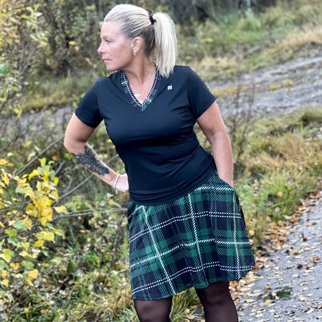 She Did løpeskjørt grønn Tartan