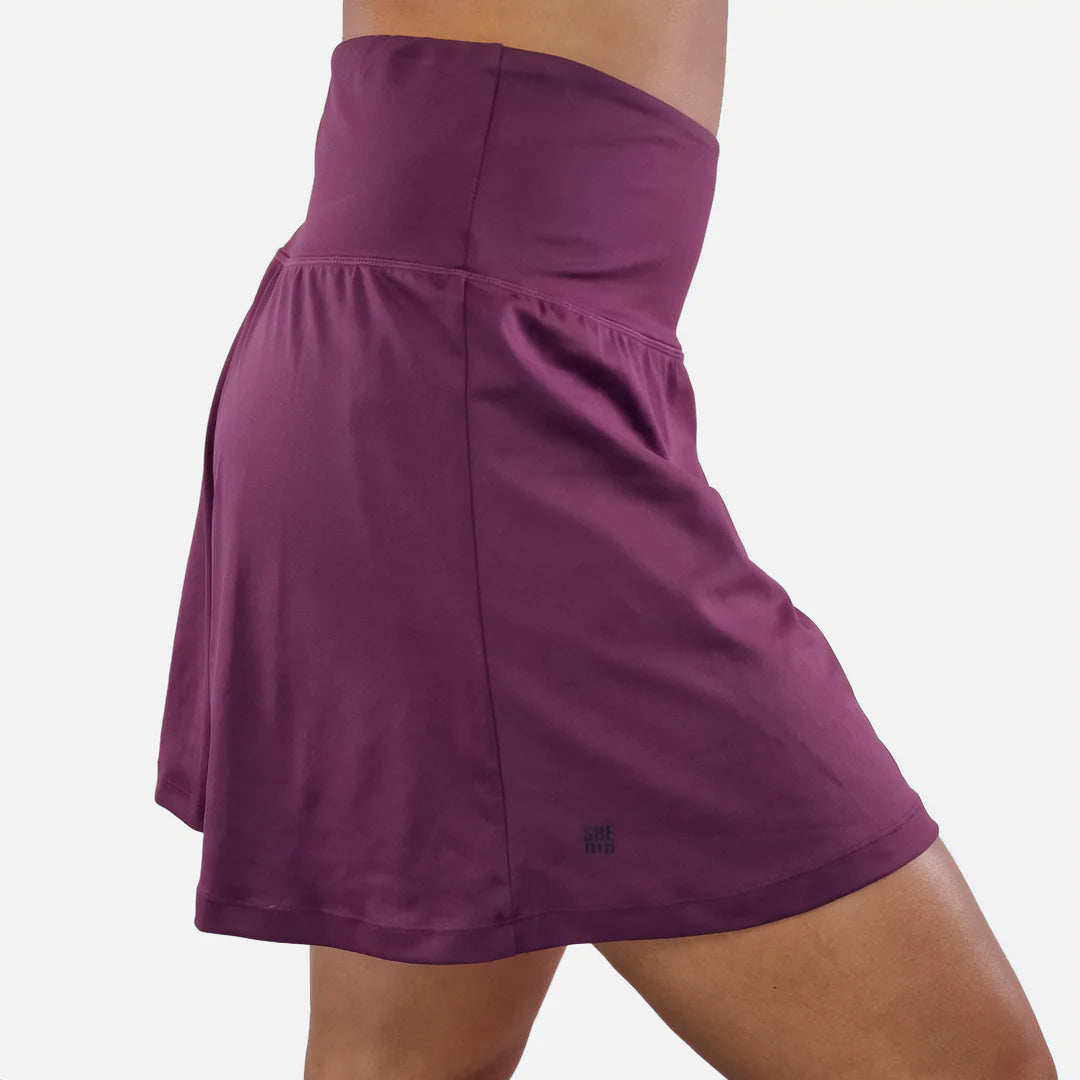 She Did Smart running skirt plum purple