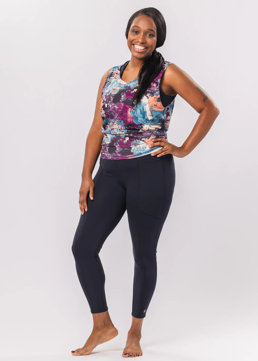 High Rise 7/8 Tight svart - kortere lengde