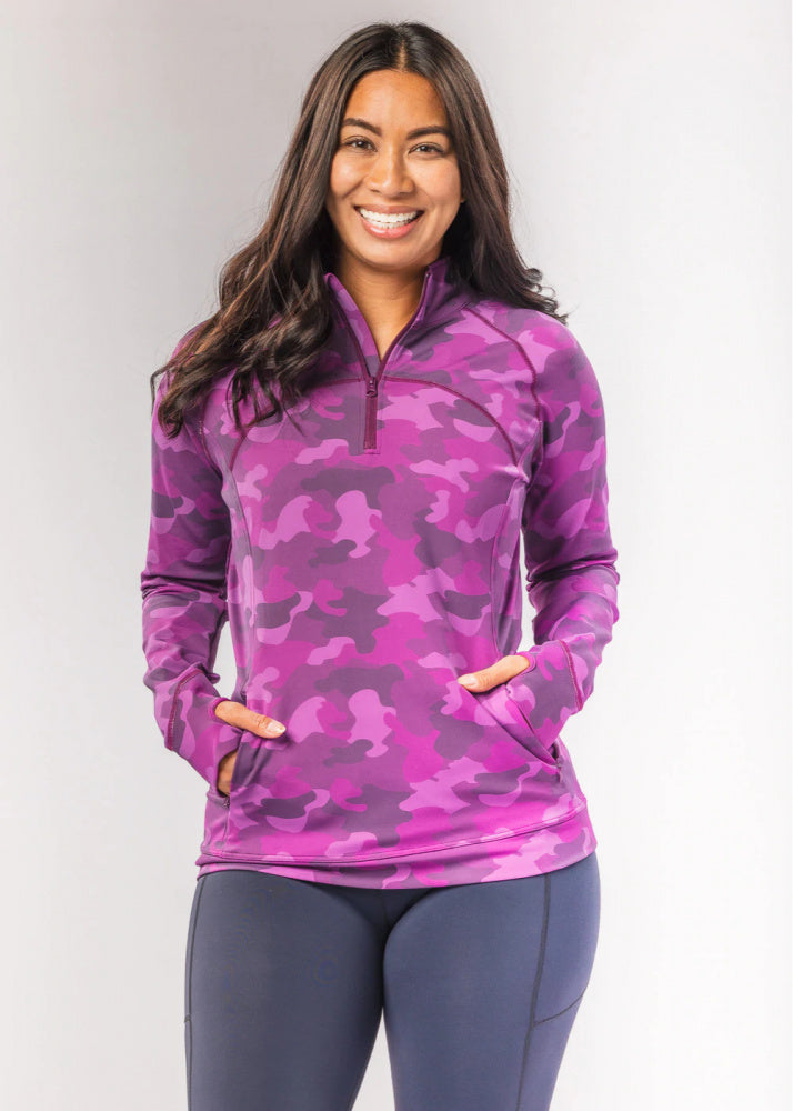 Tough Chick Top Cabernet Camo Print