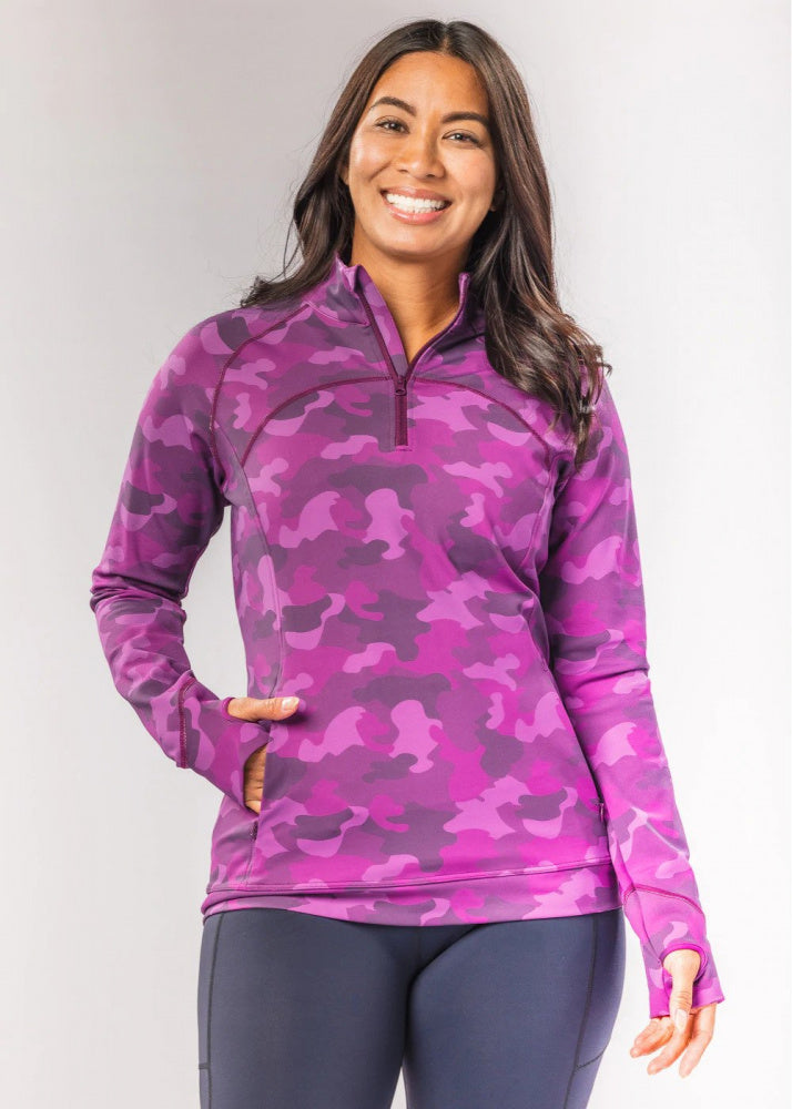 Tough Chick Top Cabernet Camo Print