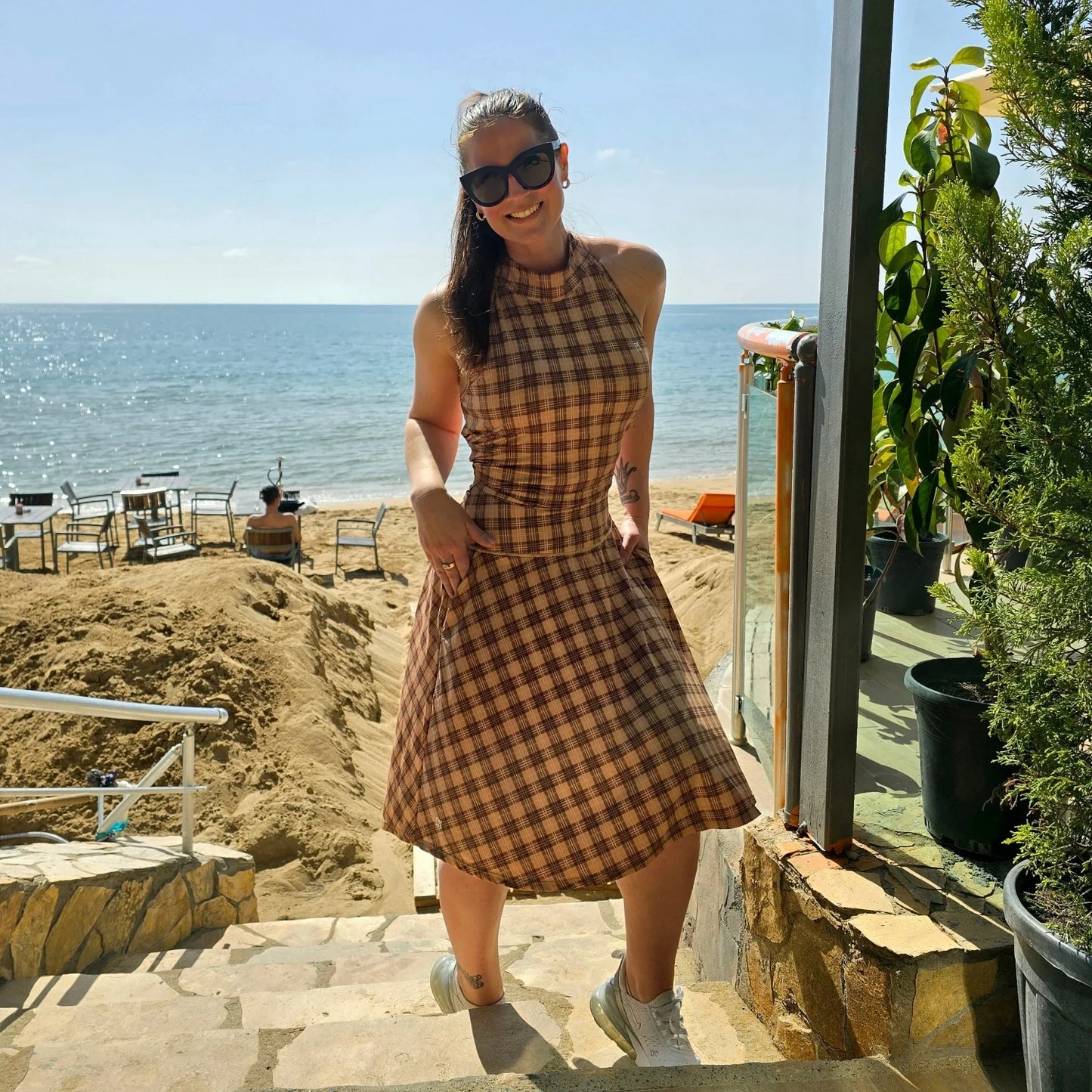 She Did golfskjørt beige Tartan