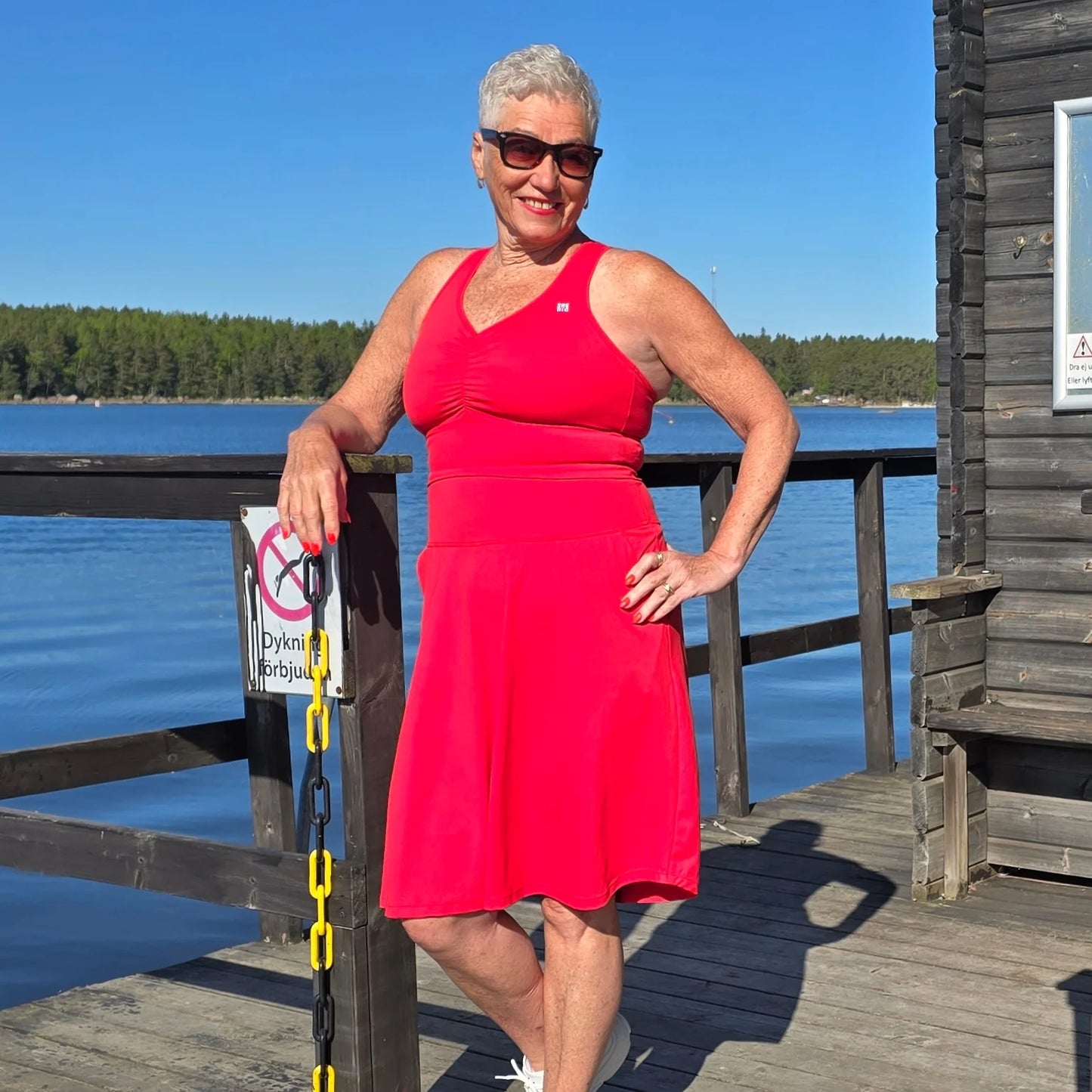 She Did golf skirt red
