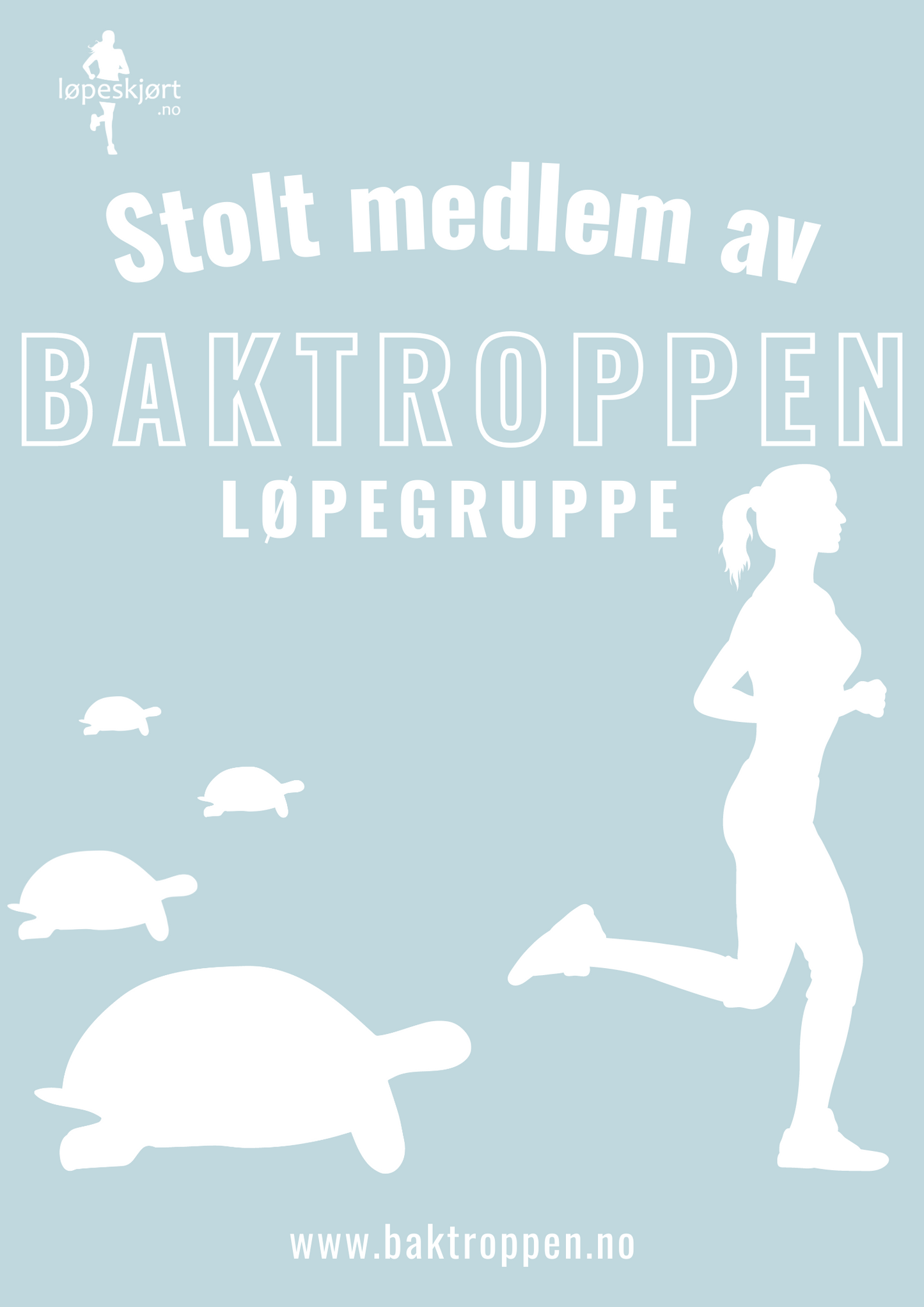 T-skjorte Baktroppen Løpegruppe lys blå