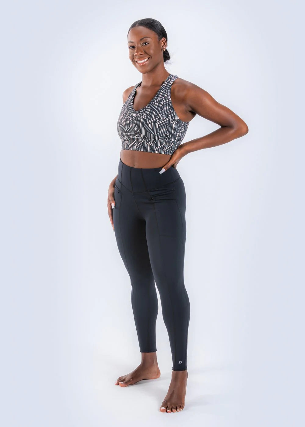 High Rise 7/8 Tight svart - kortere lengde