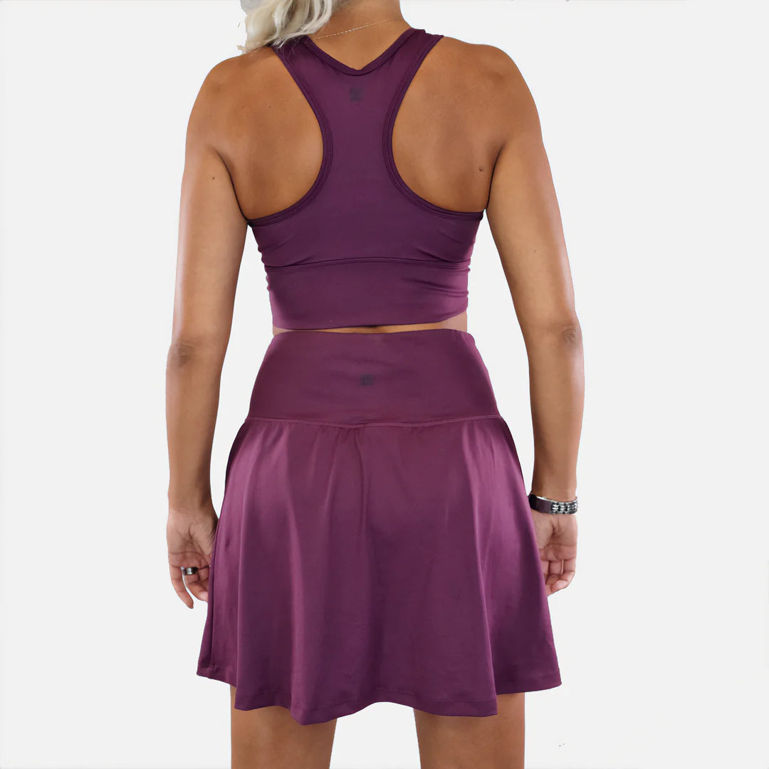 She Did Smart running skirt plum purple