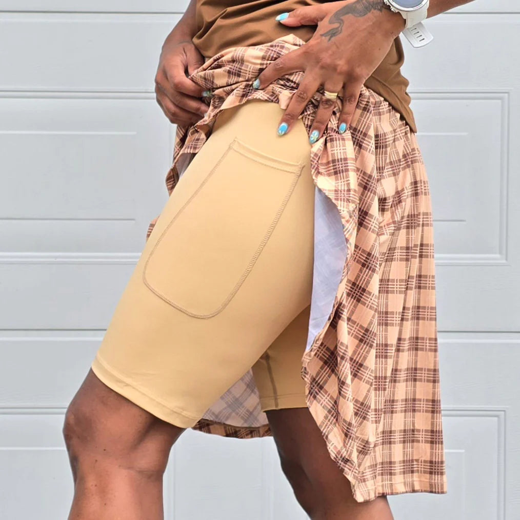 She Did golfskjørt beige Tartan