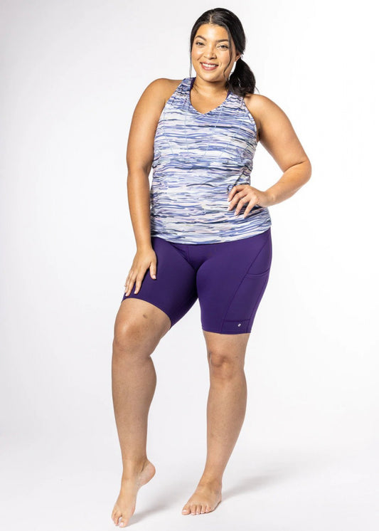 Eclipse Tank Denim Romance Print