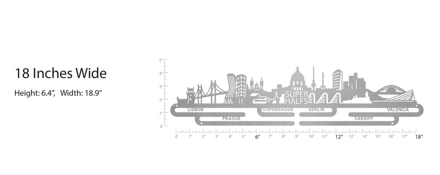SuperHalfs Cityscape medaljehenger