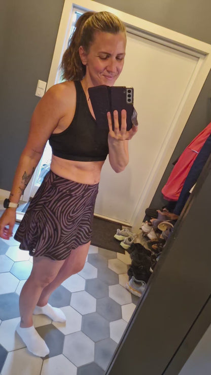 Gym Girl Skirt - Whirly Girl Shades of Black