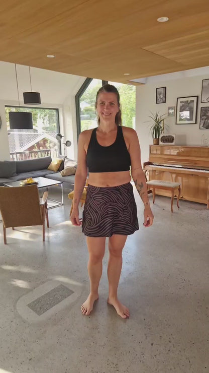Gym Girl Skirt - Whirly Girl Shades of Black