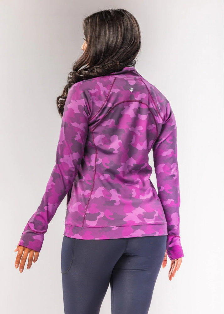Tough Chick Top Cabernet Camo Print