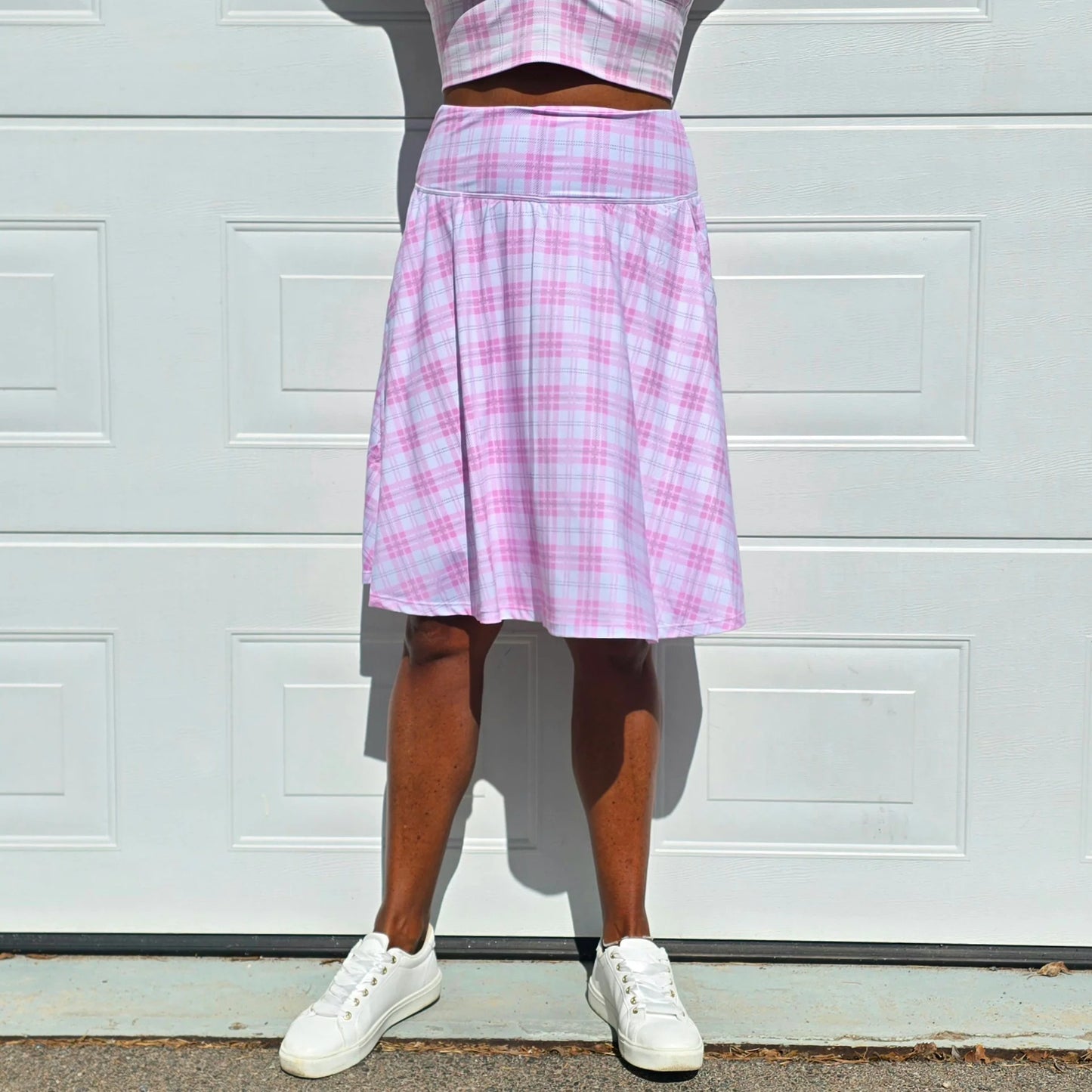 She Did golf skirt beige Tartan