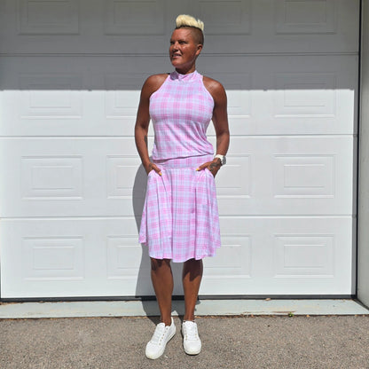 She Did golf skirt beige Tartan