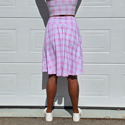She Did golf skirt beige Tartan