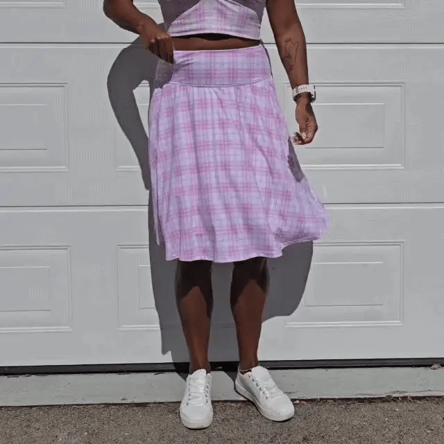 She Did golf skirt beige Tartan