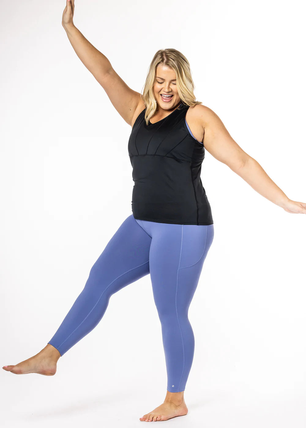All-In High Rise Legging Denim - full length