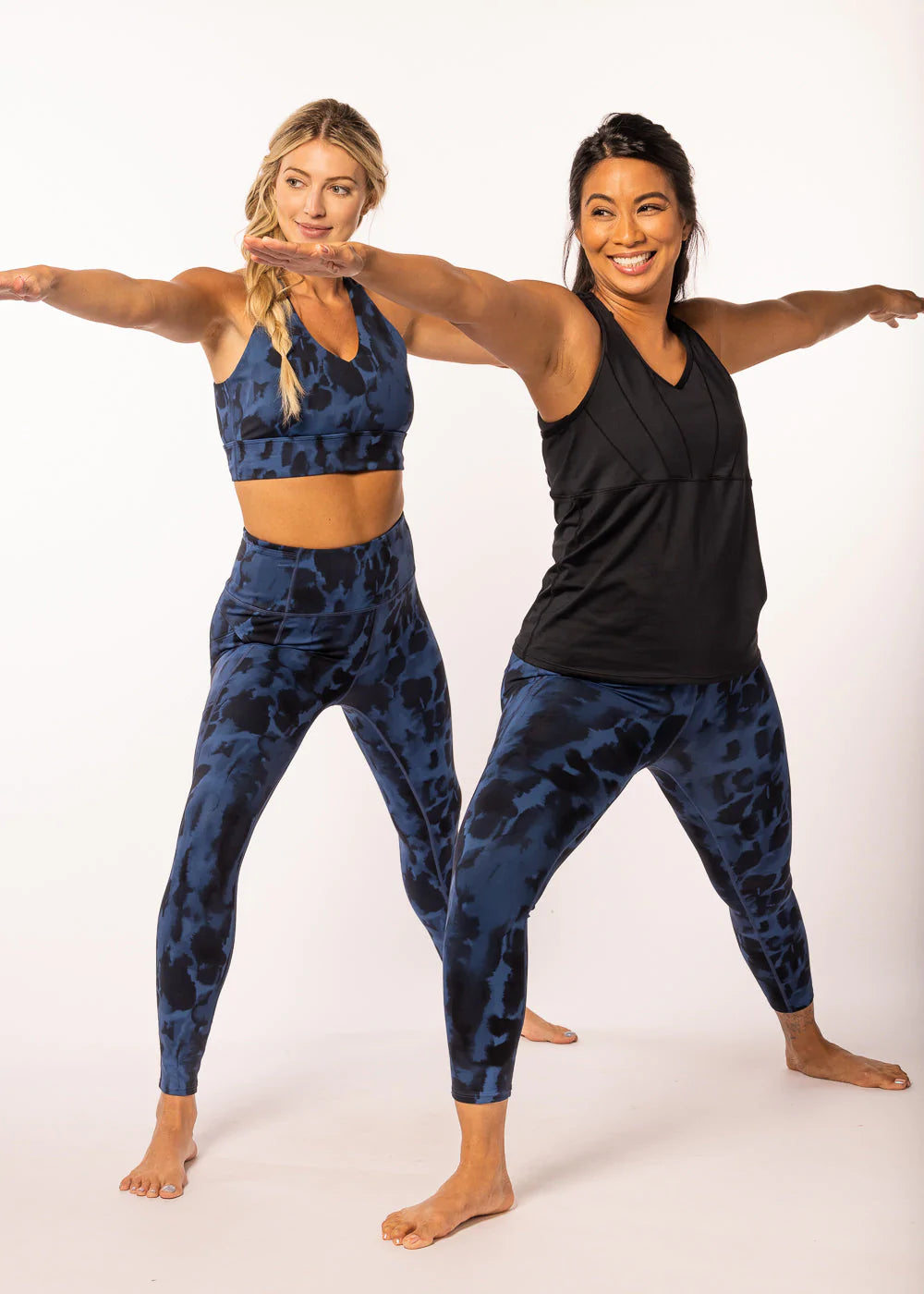 All-In High Rise Legging 7/8 Midnight Tie Dye - shorter length -
