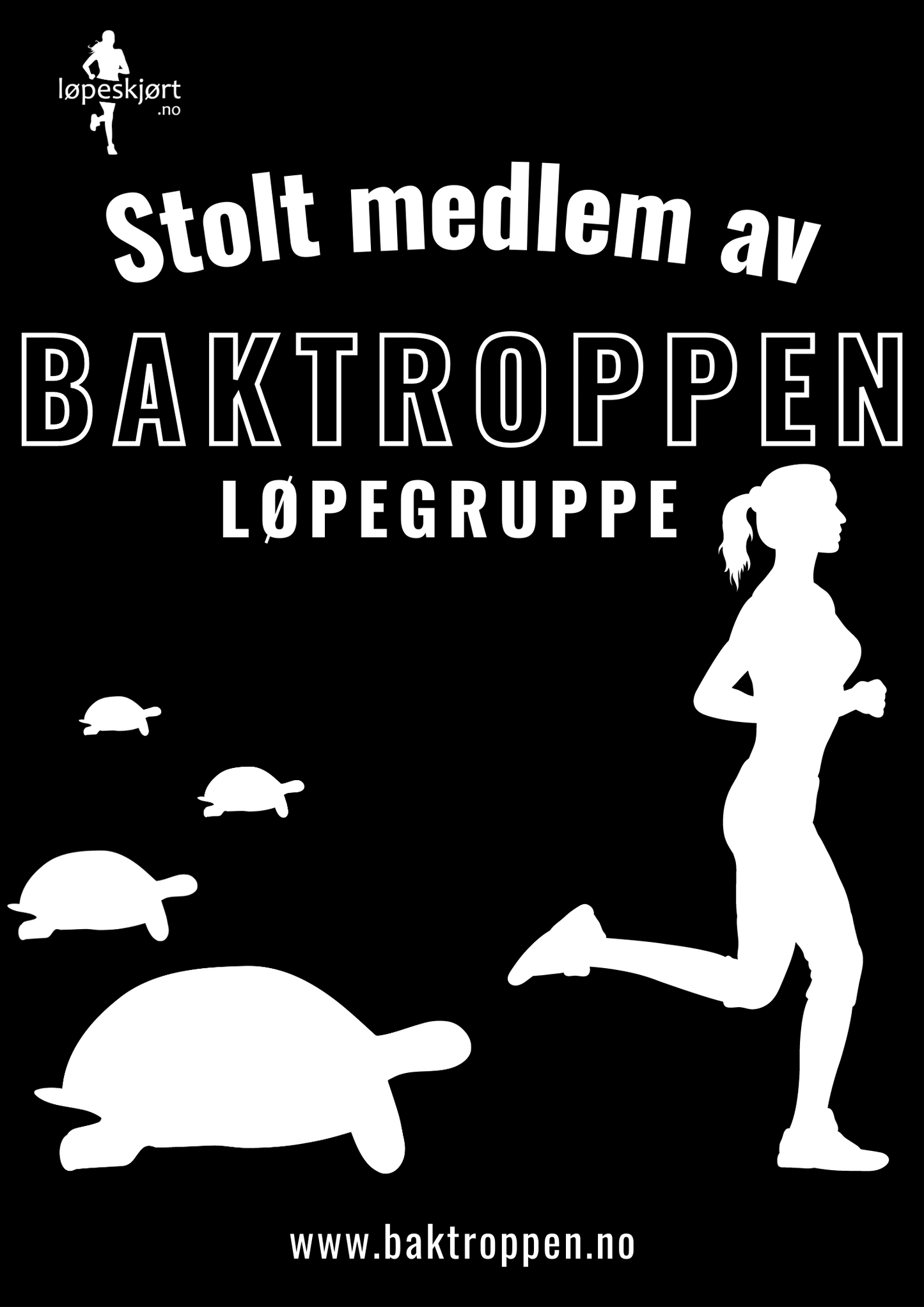 T-skjorte Baktroppen Løpegruppe svart