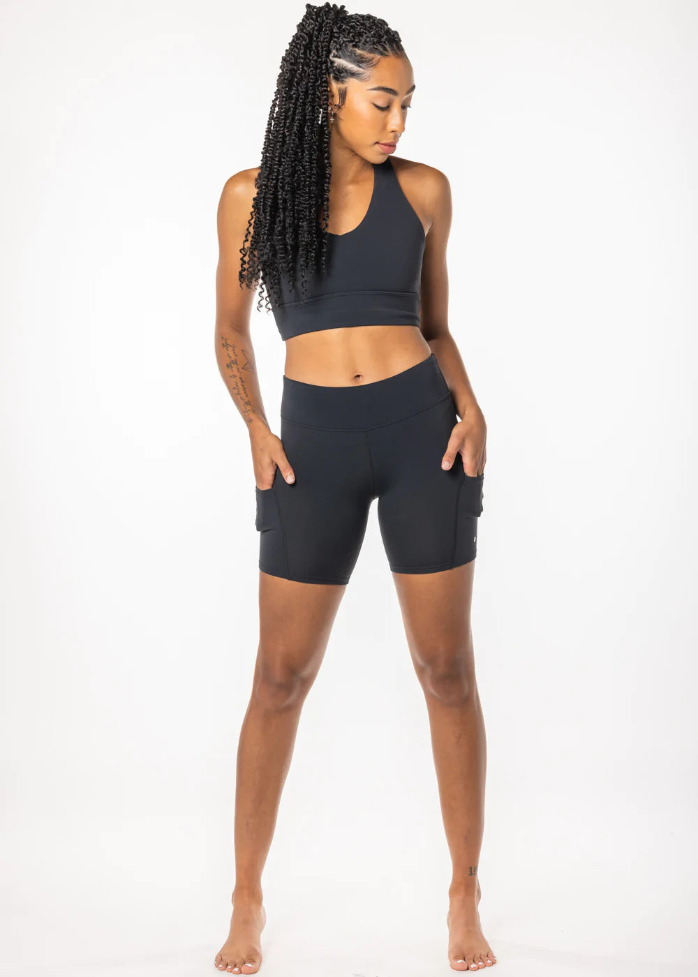 All In Long Bra black